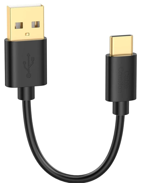 Load image into Gallery viewer, USB C to USB Cable Short  USB C to USB a Short 6 Inch USB C Cable Fast Charging 3A USB a to USB C Short 480Mbps Data for Power Bank Stylus Pen S21 S20 Pixel Gopro Hero 0.15M Black
