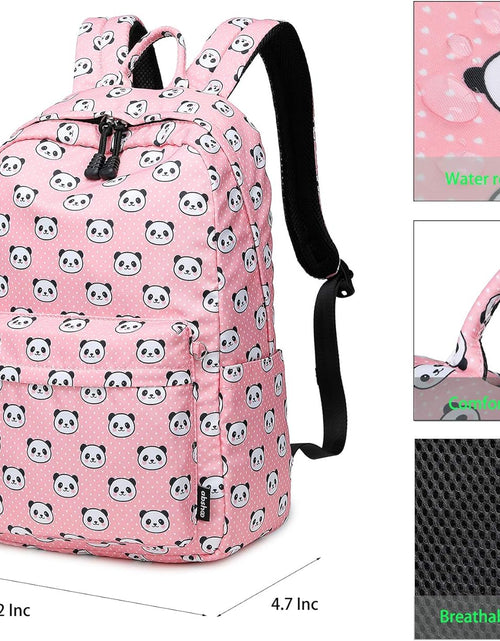 Load image into Gallery viewer, Lightweight Cute Panda Backpacks for Girls School Backpacks with Lunch Bag (Panda Pink Set)
