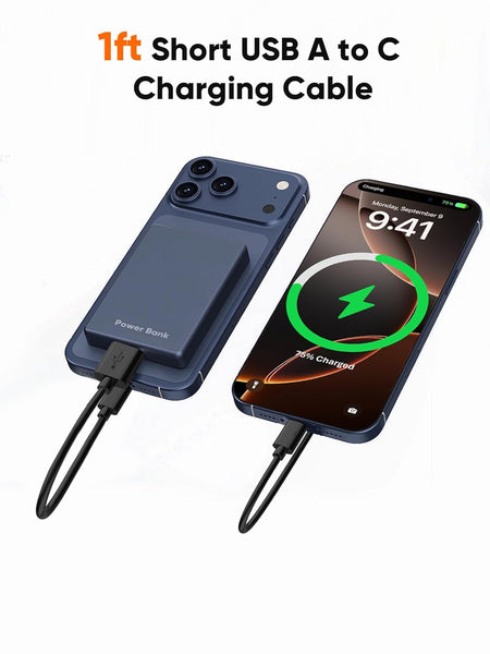 USB C to USB Cable Short  USB C to USB a Short 6 Inch USB C Cable Fast Charging 3A USB a to USB C Short 480Mbps Data for Power Bank Stylus Pen S21 S20 Pixel Gopro Hero 0.15M Black