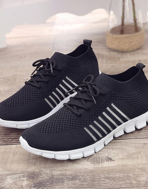 Load image into Gallery viewer, Black Running Shoes Women Womens Fashion Tennis Shoes Lightweight Mesh Running Walking Sneaker Lace-Up Sport Shoes Runing Breathable Shoes Sneakers
